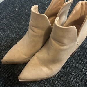 Taupe Pointed-Toe Ankle Boots - Women